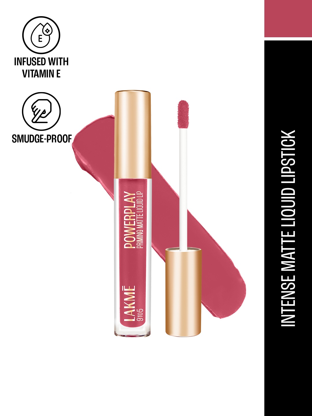 

Lakme 9to5 Primer + Matte Liquid Lip Color 4.2 ml - Mystic Nude MN5, Pink