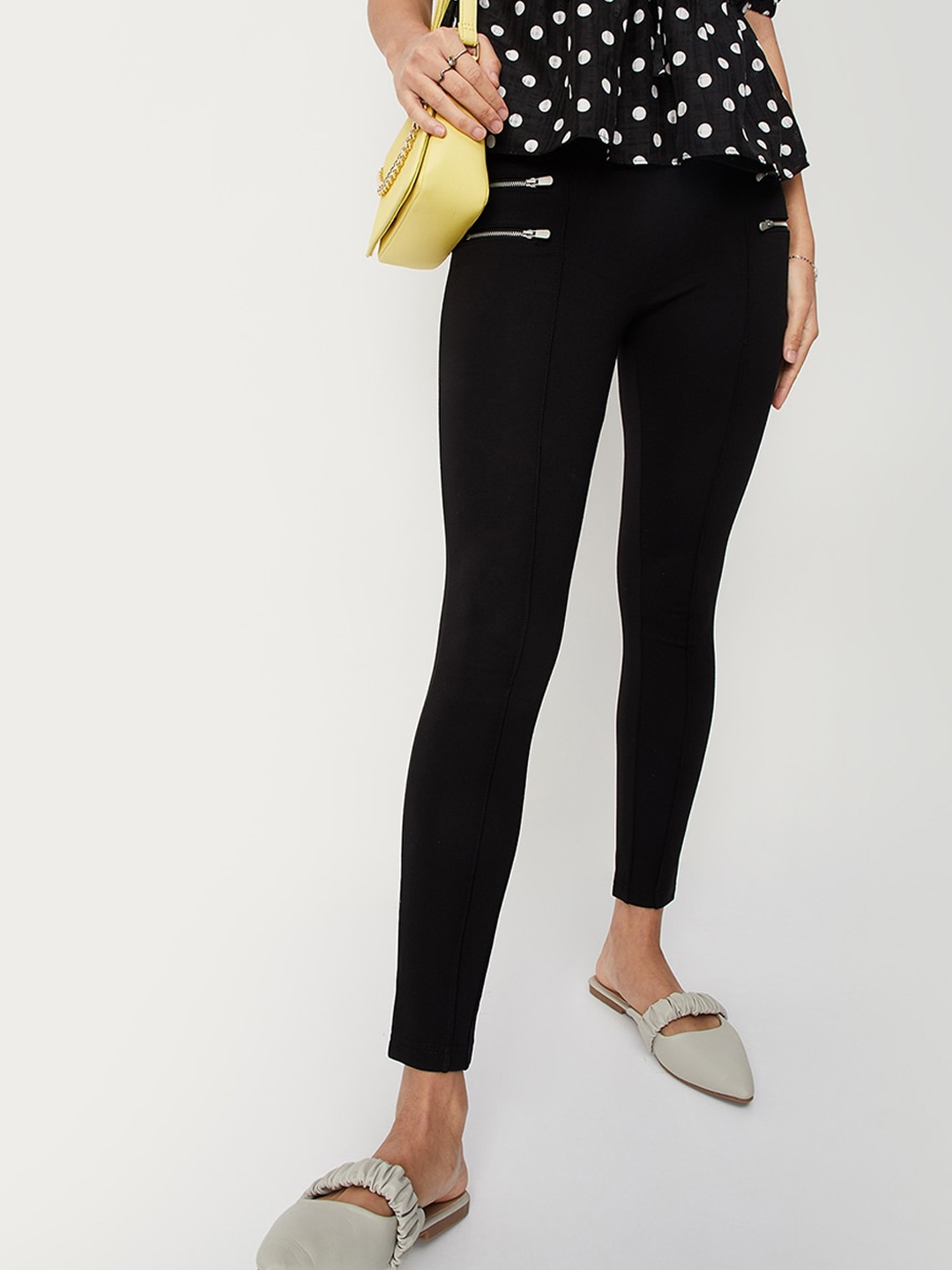 

max Women Mid Rise Slim Fit Trouser, Black