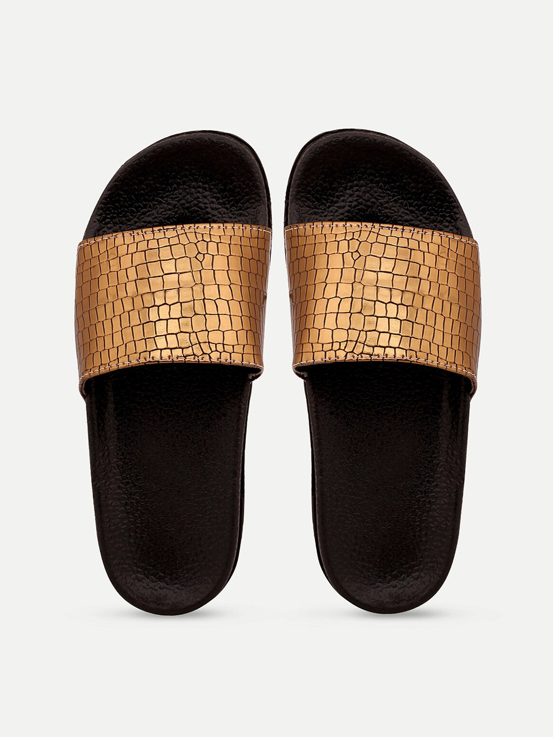 

AMACLASS Women Embellished Sliders, Black