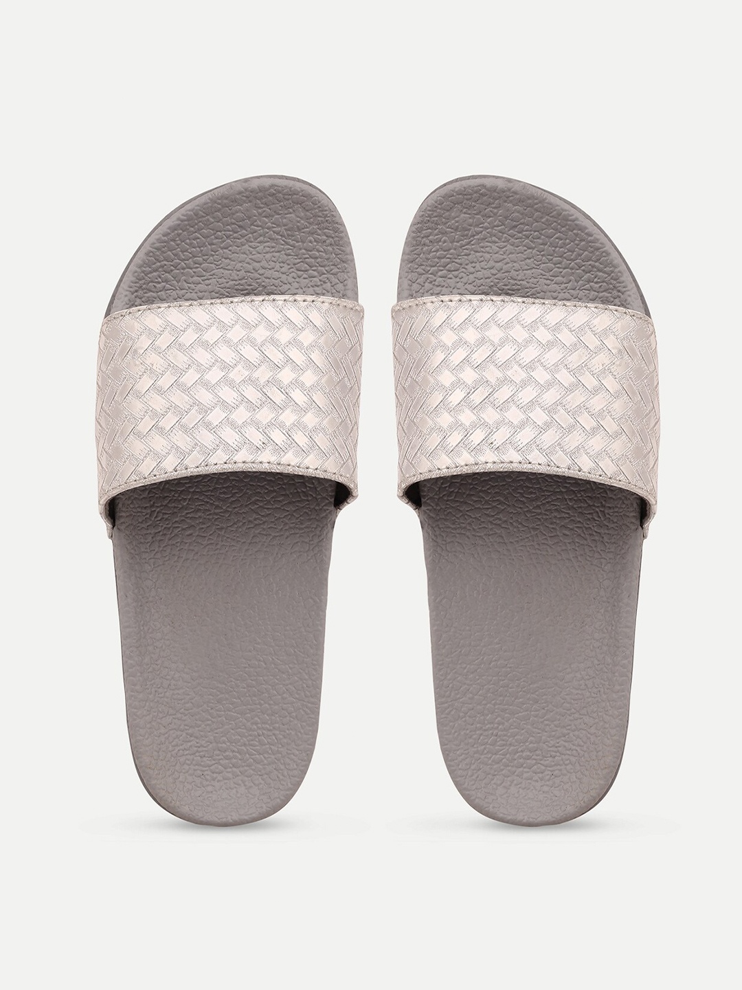 

AMACLASS Women Embellished Sliders, Grey