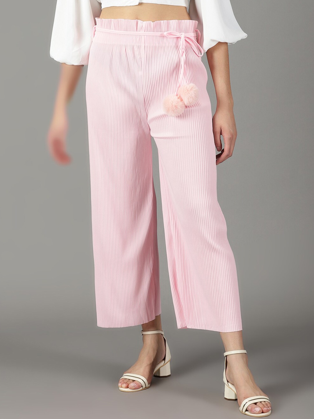 

SHOWOFF Women Relaxed Straight Fit Parallel Trouser, Pink