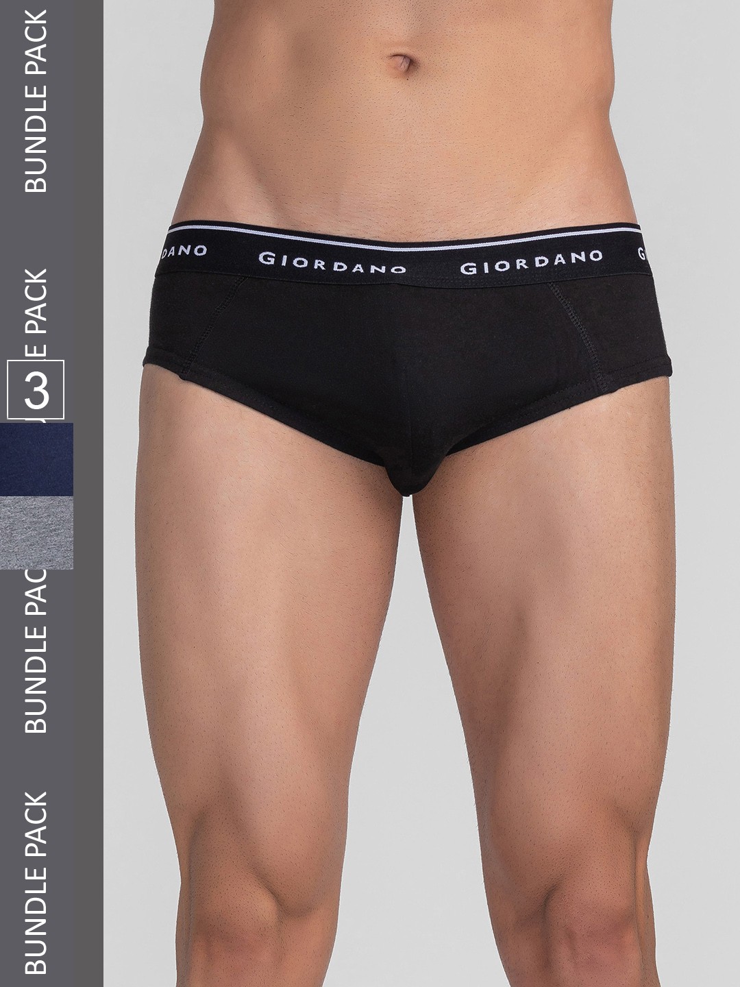 

GIORDANO Men Pack Of 2 Assorted Cotton Basic Briefs GMBR2004PO3