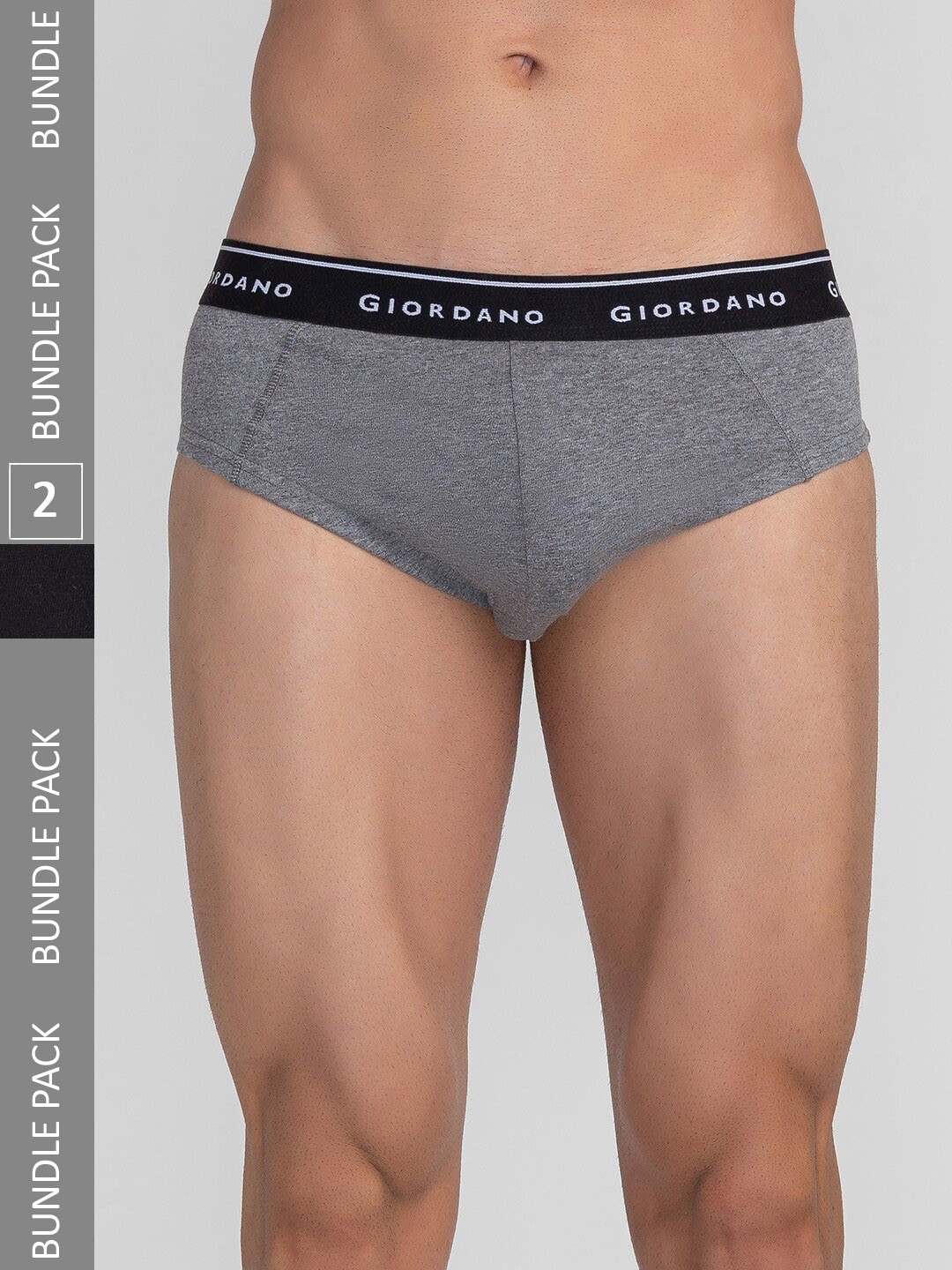 

GIORDANO Men Pack Of 2 Assorted Cotton Basic Briefs GMBR2005PO2