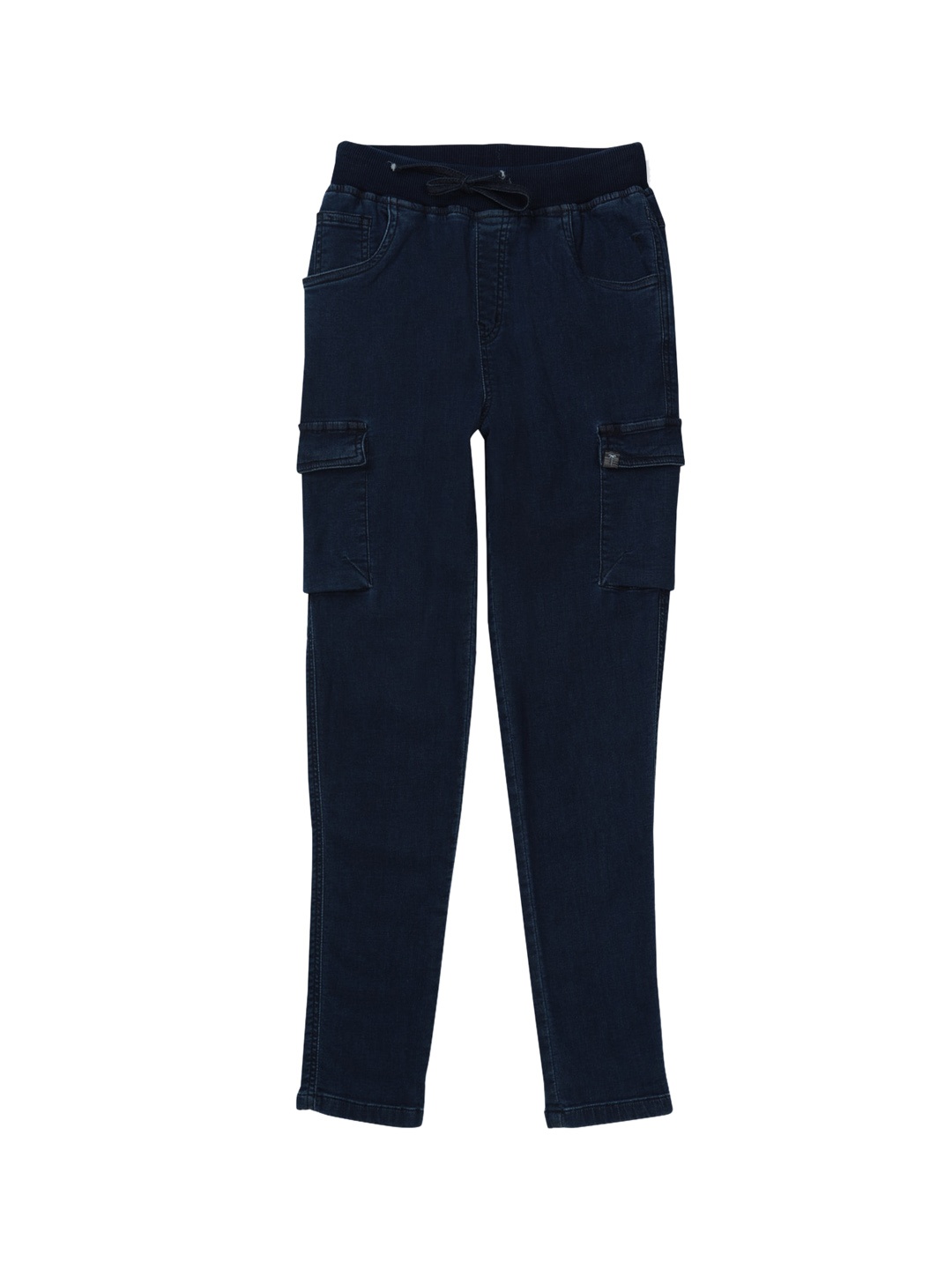 

Palm Tree Boys Elasticated Mid-Rise Cotton Jeans, Navy blue