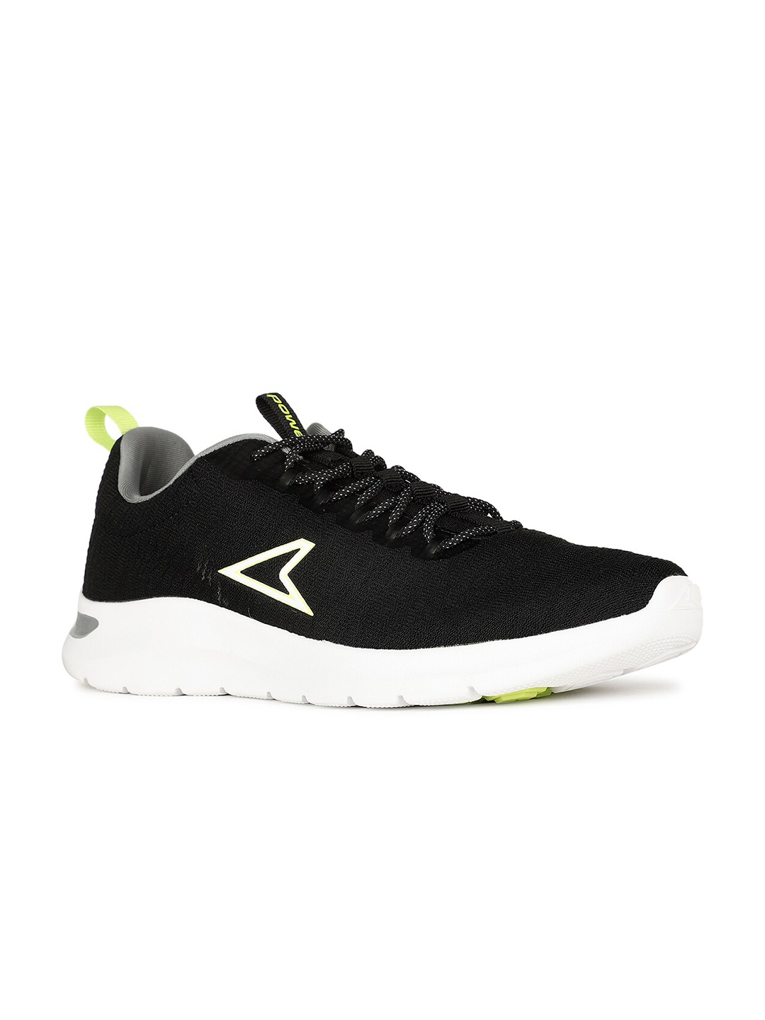 

Power Men Textile Running Non-Marking Sports Shoes, Black