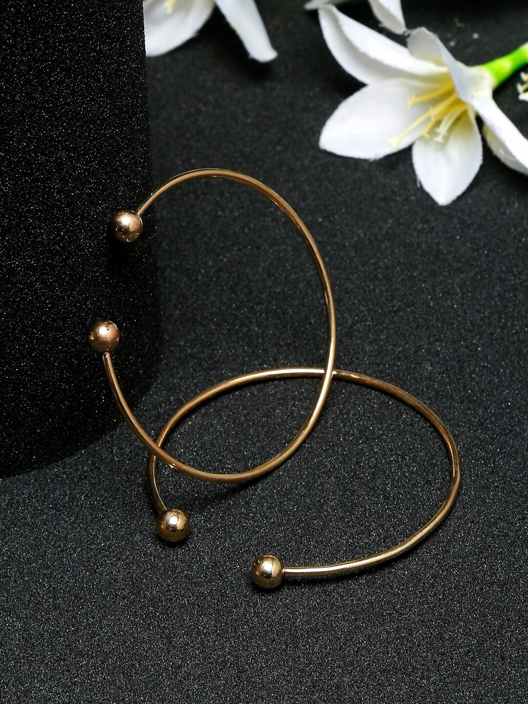 

YouBella Women Pack of 2 Gold-Plated Kada Bracelets