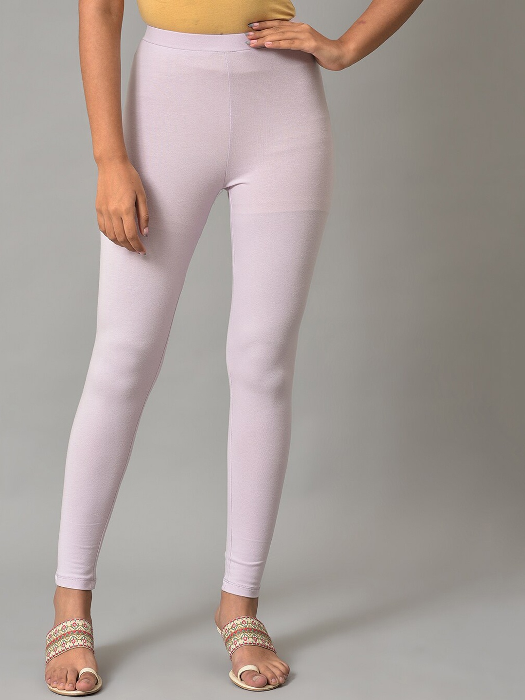 

W Slim-Fit Ankle-Length Leggings, Purple