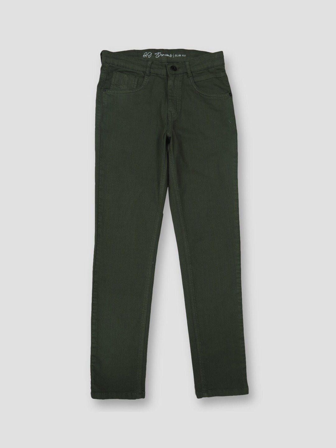 

Gini and Jony Boys Mid Rise Cotton Regular Fit Jeans, Green