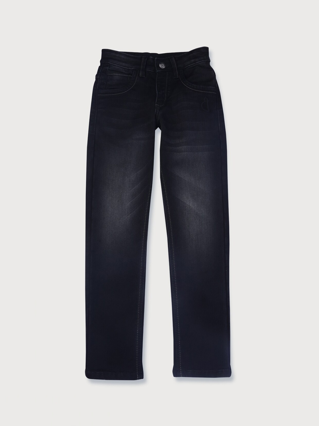 

Gini and Jony Boys Mid Rise Cotton Light Fade Jeans, Navy blue