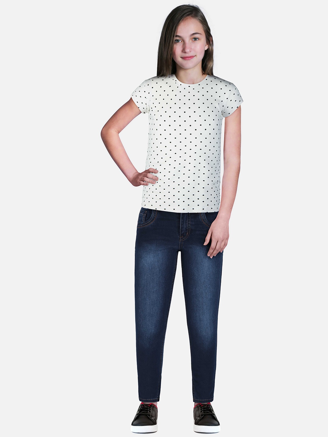 

Gini and Jony Girls Light Fade Cotton Jeans, Blue