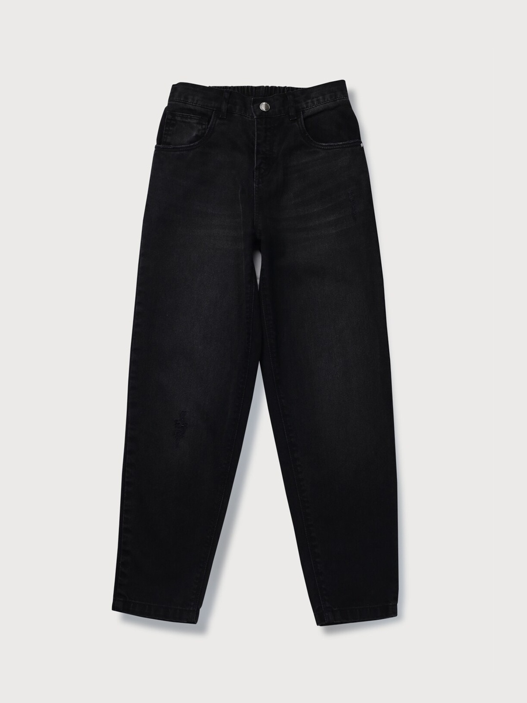 

Gini and Jony Girls Cotton Regular Fit Mid-Rise Jeans, Black