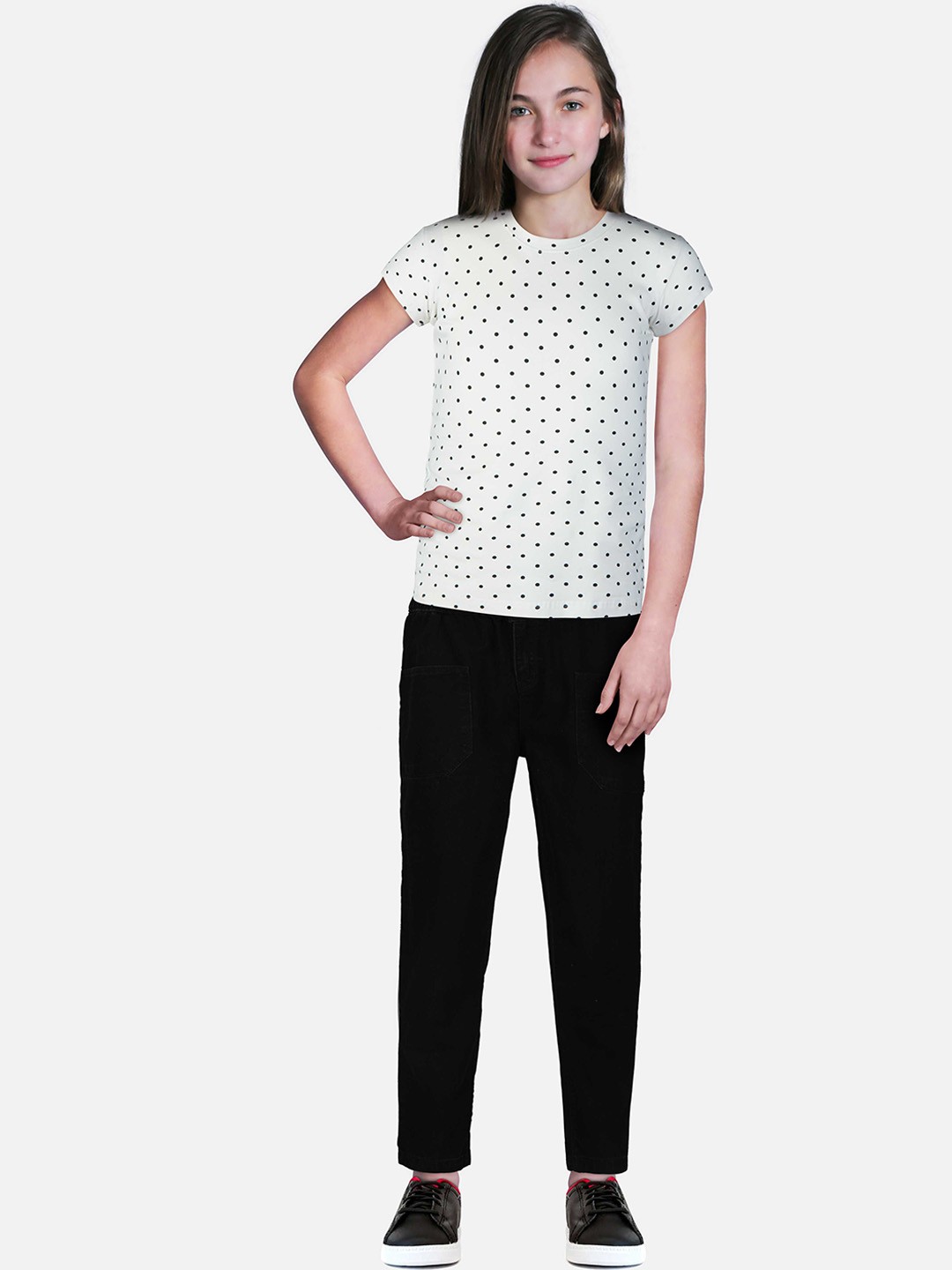 

Gini and Jony Girls Mid-Rise Clean Look Cropped Denim Jeans, Black