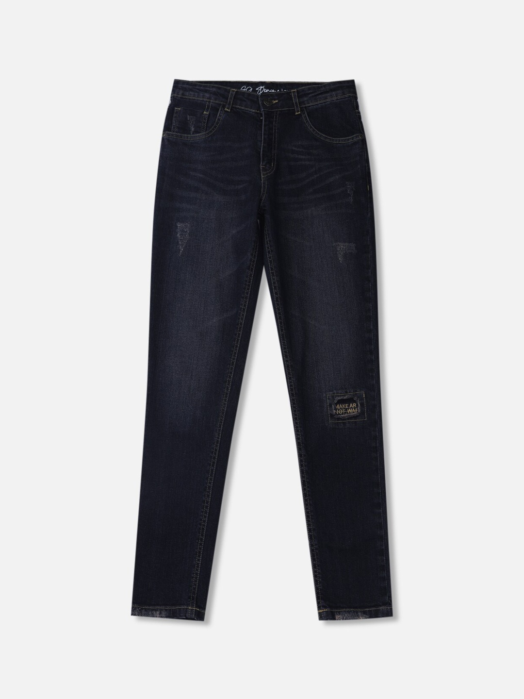 

Gini and Jony Boys Mid-Rise Mildly Distressed Light Fade Jeans, Blue