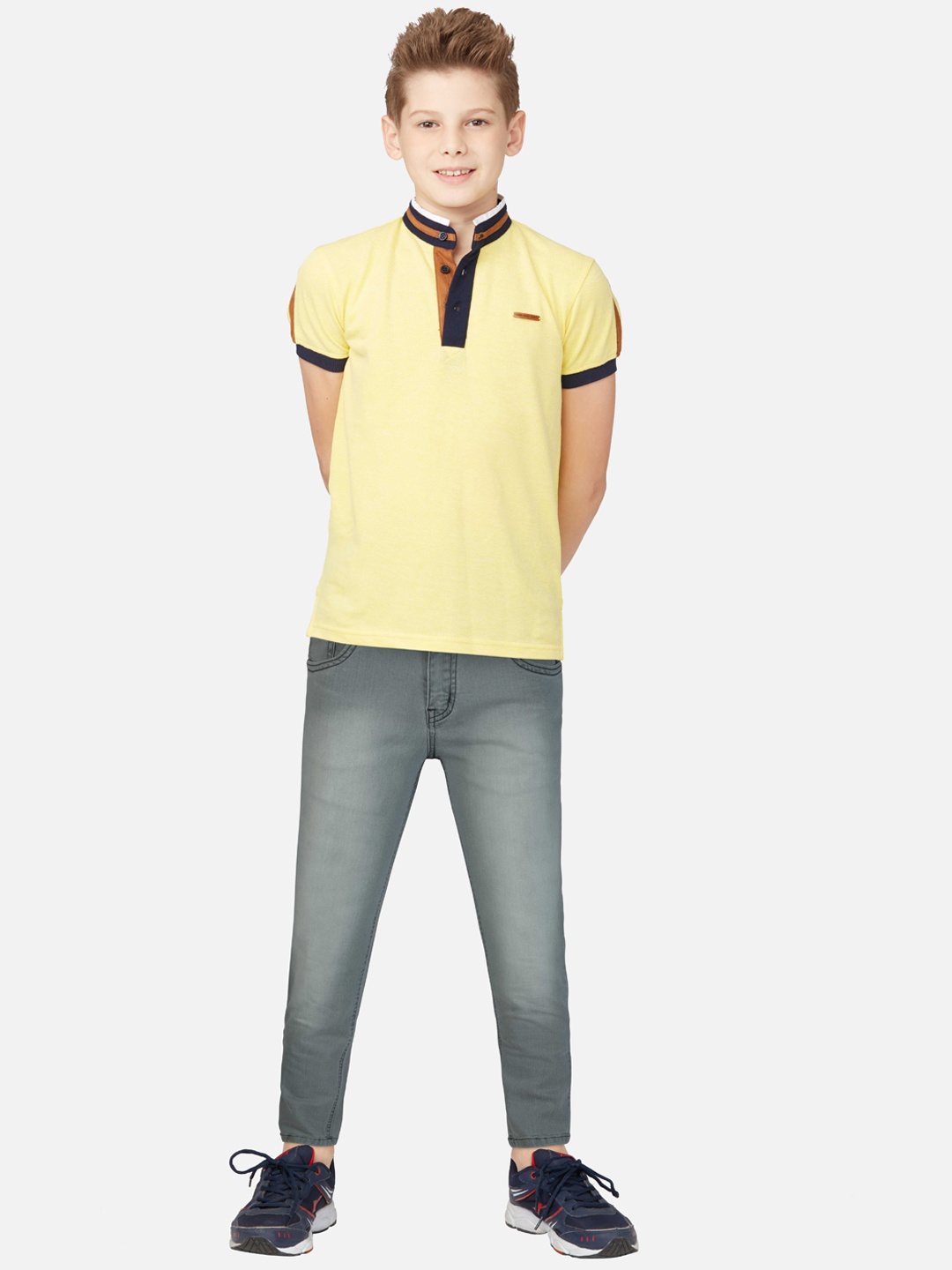 

Gini and Jony Kids Boys Mid Rise Heavy Fade Jeans, Grey