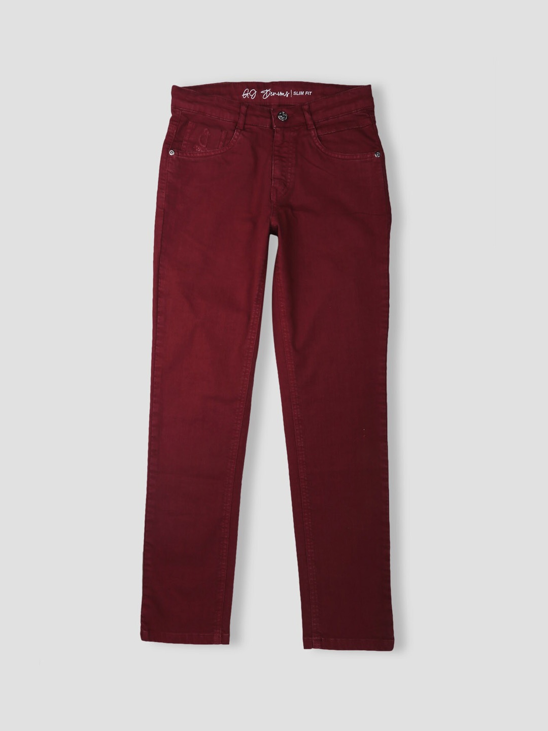 

Gini and Jony Boys Cotton Regular Fit Mid-Rise Jeans, Maroon