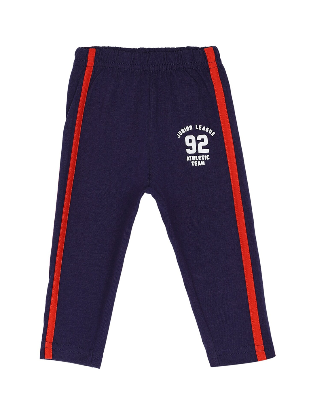 

Bodycare Kids Infant Striped Cotton Track Pants, Navy blue