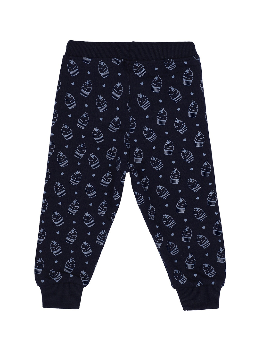 

Bodycare Kids Girls Printed Antiviral Cotton Joggers, Navy blue