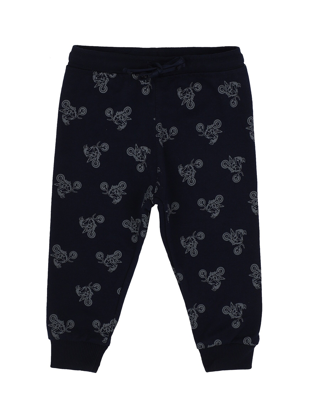 

Bodycare Kids Boys Antiviral & Antibacterial Printed Cotton Joggers, Navy blue