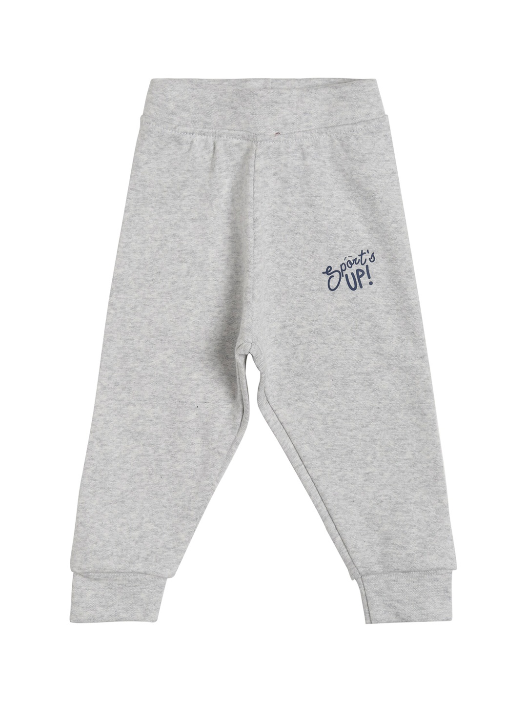 

Bodycare Kids Infant Boys Printed AZO Free Cotton Joggers, Grey melange