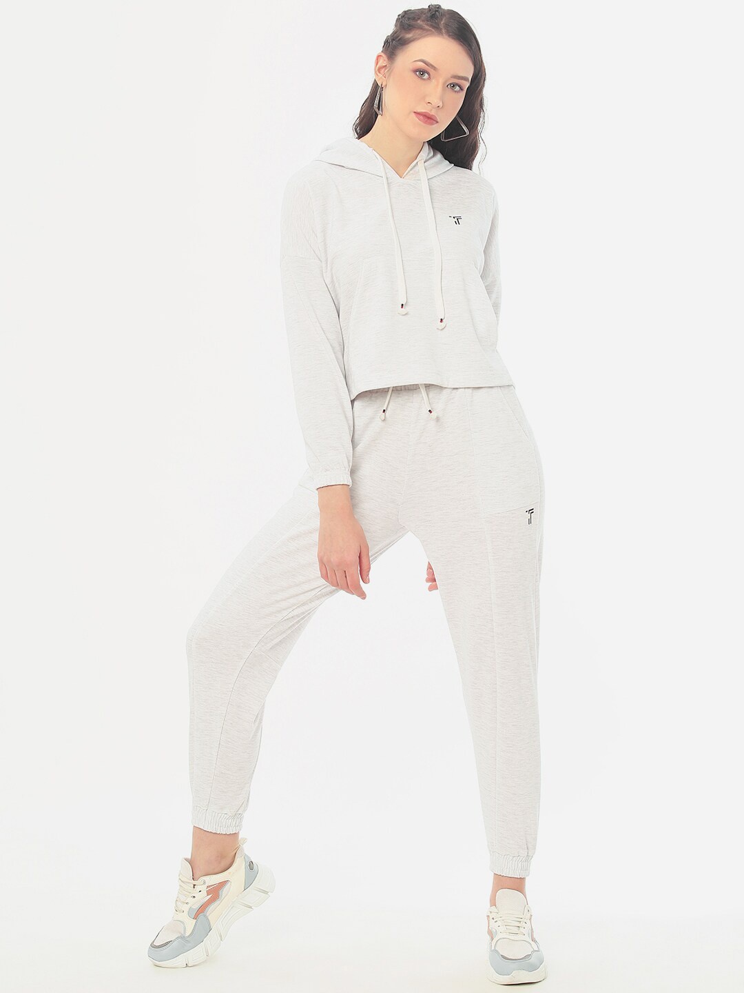

J Turritopsis Women Sweatshirt & Jogger, Off white