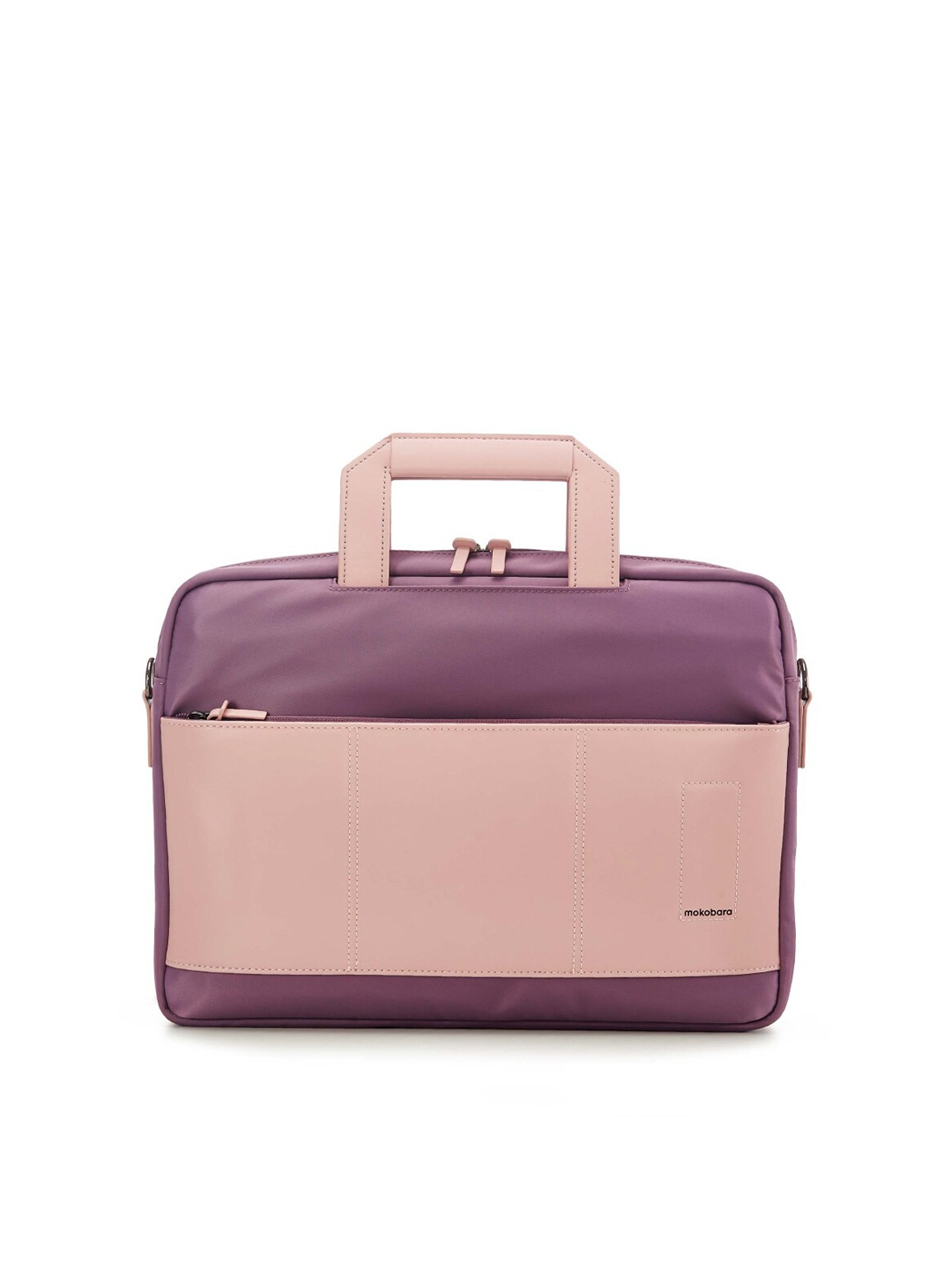 

MOKOBARA Colourblocked Water Resistant Light Weight Briefcase Laptop Bag, Purple