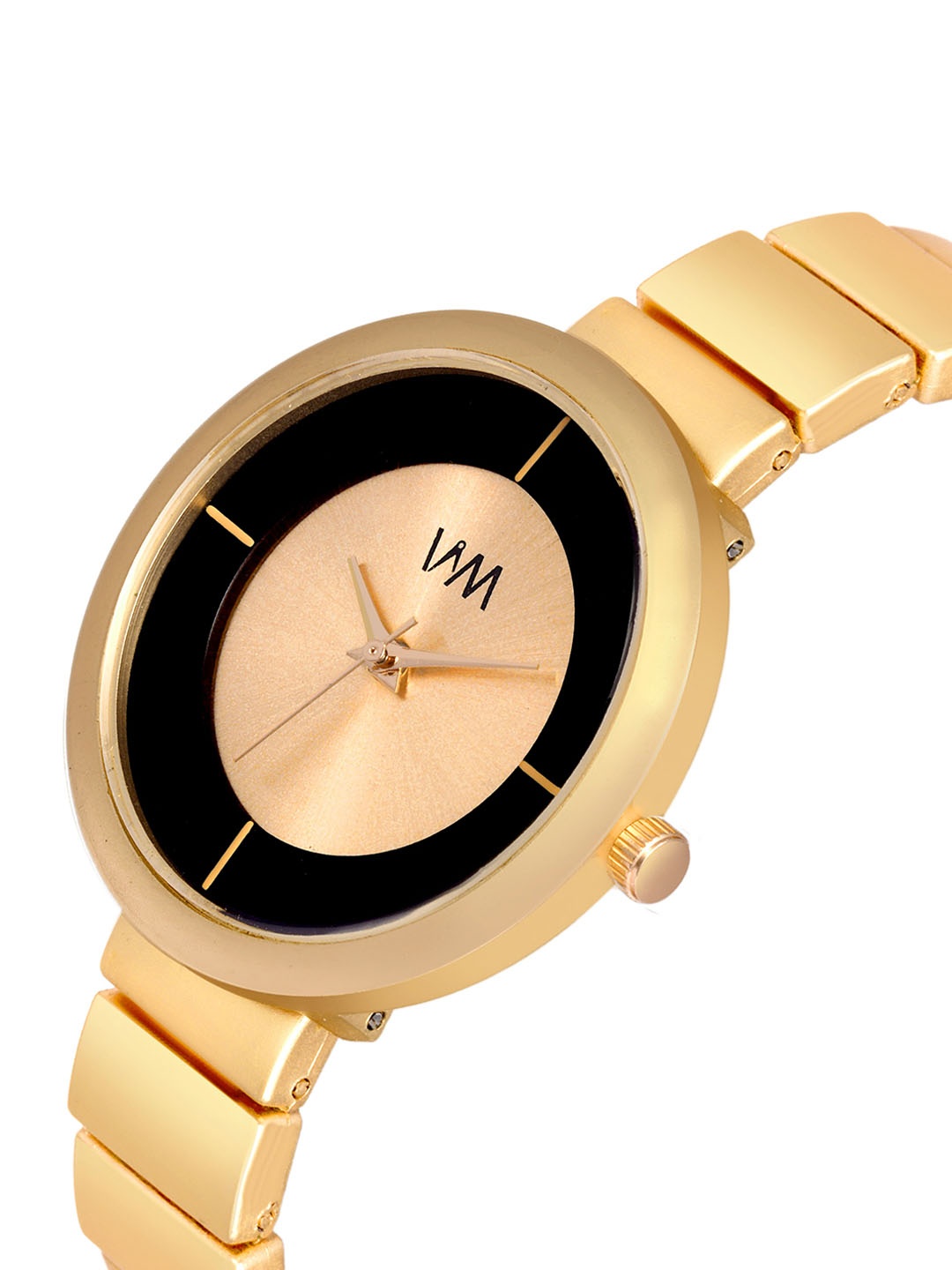 

WM Men Stainless Steel Bracelet Style Straps Analogue Watch PP-044_30, Gold
