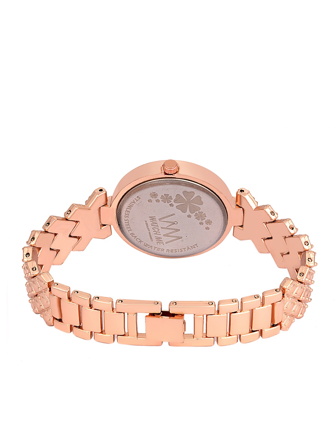 

WM Men Embellished Dial & Stainless Steel Bracelet Style Straps Analogue Watch PP-033_19, Rose gold