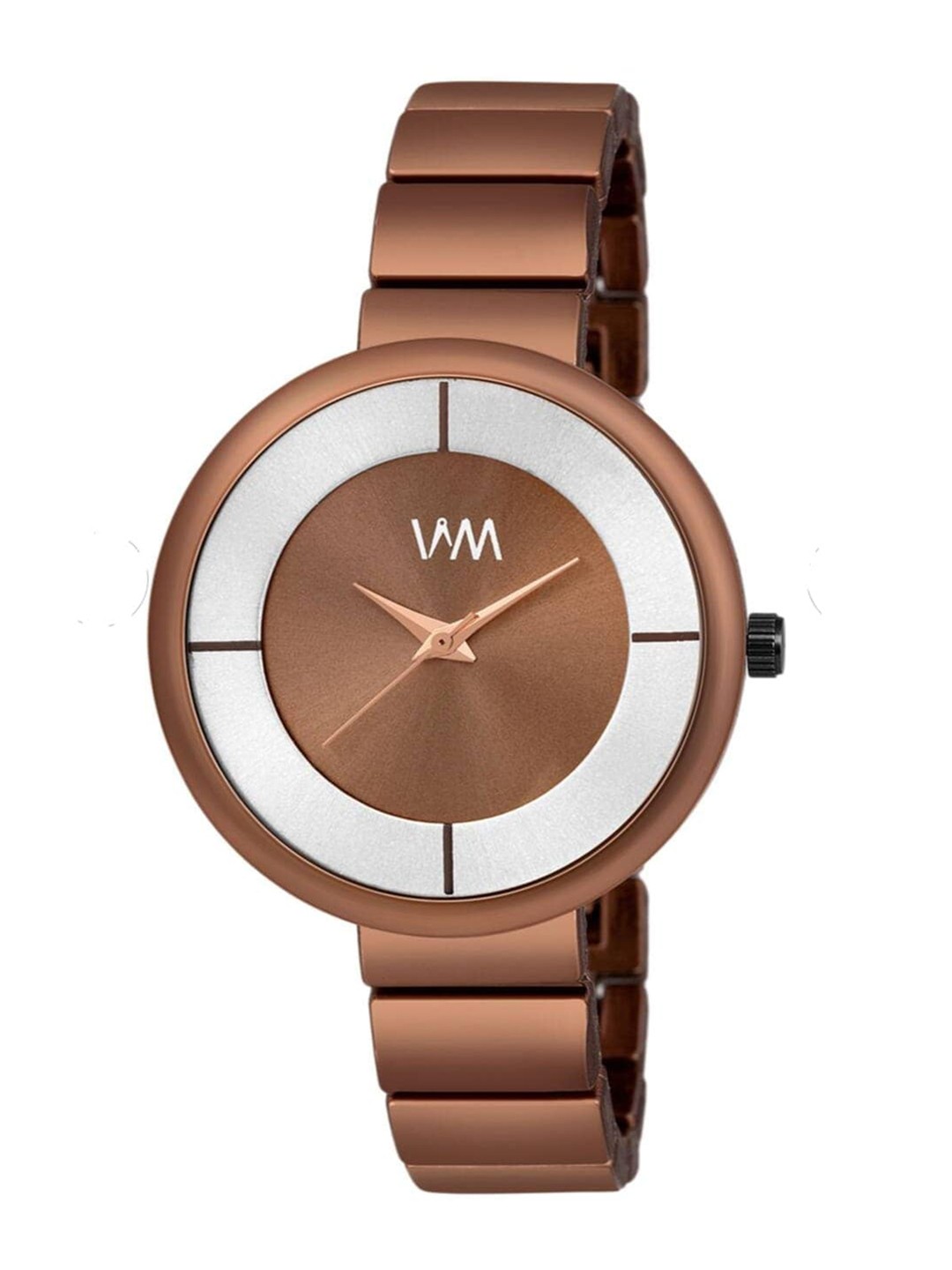 

WM Men Embellished Dial & Stainless Steel Bracelet Style Straps Analogue Watch PP-050_36, White