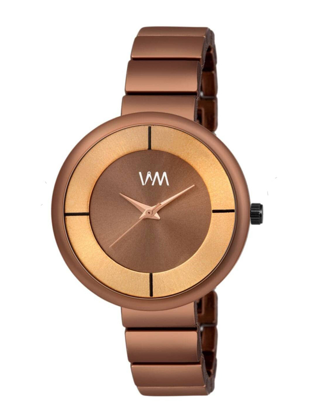 

WM Men Stainless Steel Bracelet Style Straps Analogue Watch PP-049_35, Brown