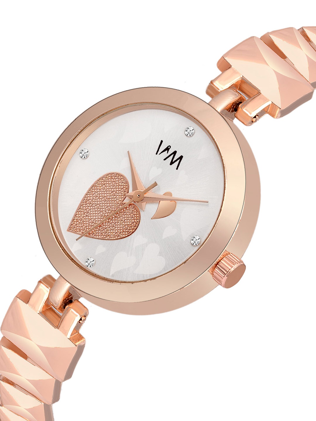 

WM Men Rose Gold-Plated Stainless Steel Bracelet Style Straps Analogue Watch