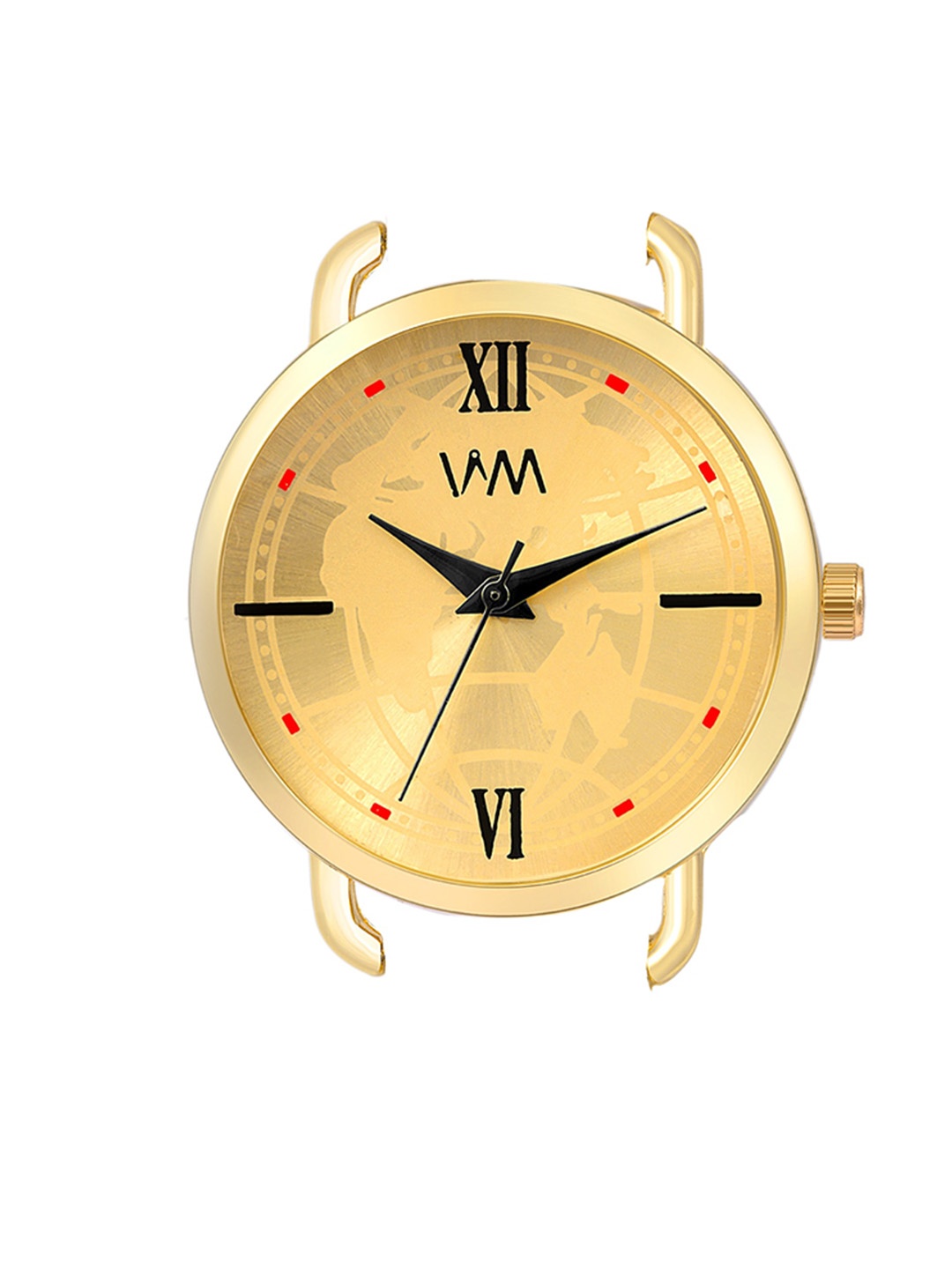 

WM Men Embellished Dial & Stainless Steel Bracelet Style Straps Analogue Watch PP-037_23, Gold