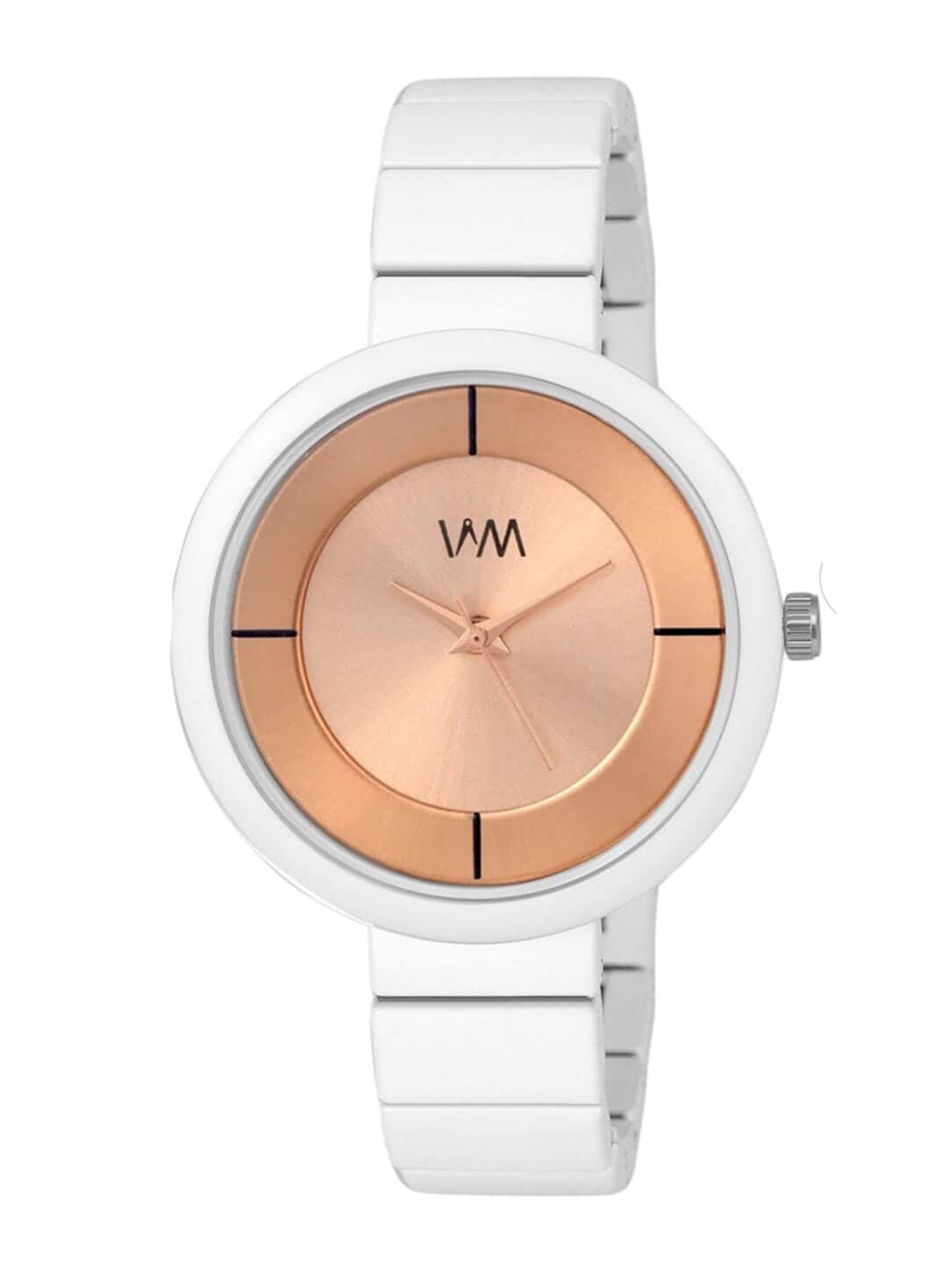 

WM Men Stainless Steel Bracelet Style Straps Analogue Watch PP-051_37, Rose gold
