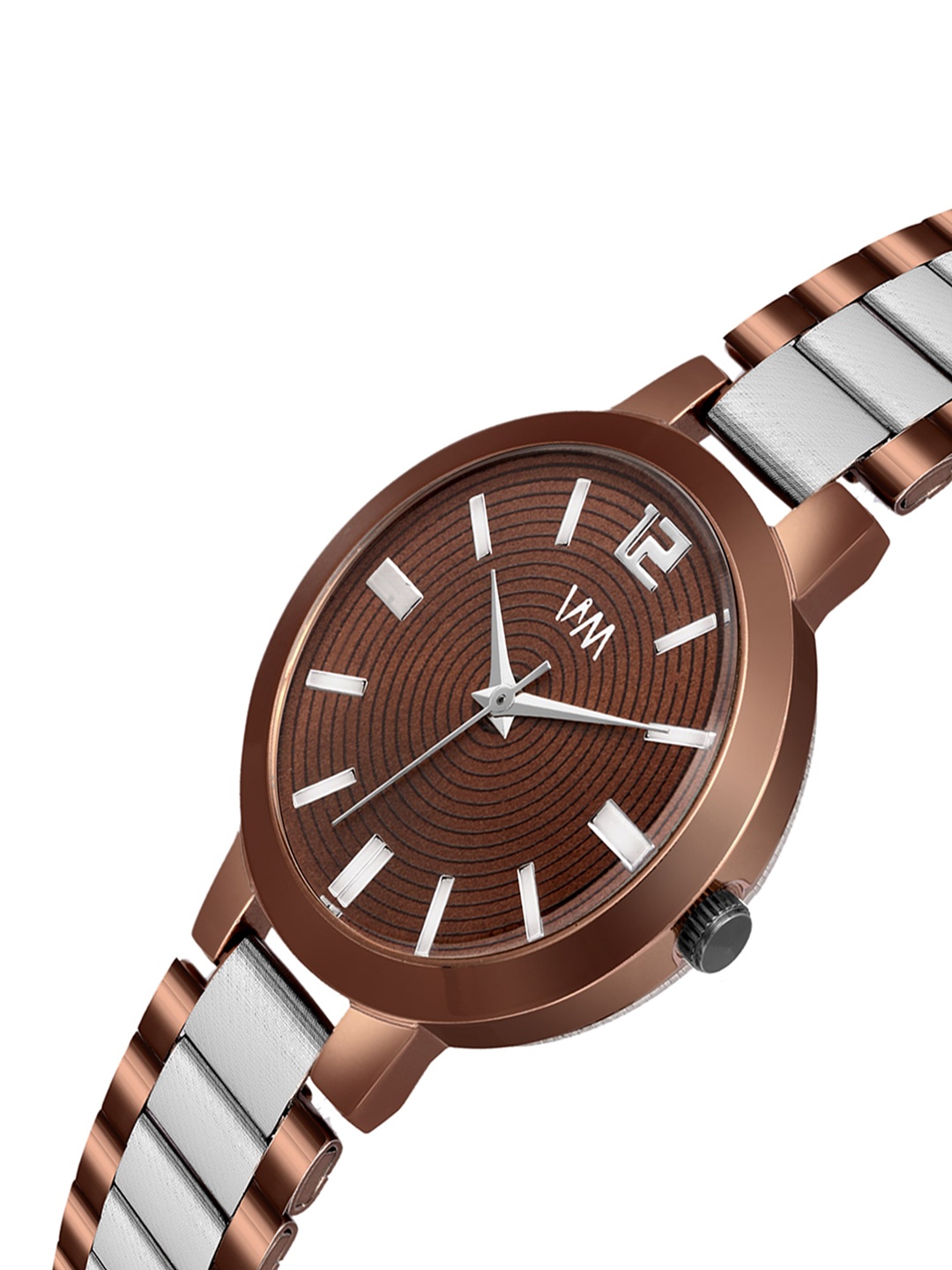 

WM Men Stainless Steel Bracelet Style Straps Analogue Watch PP-025_11, Brown