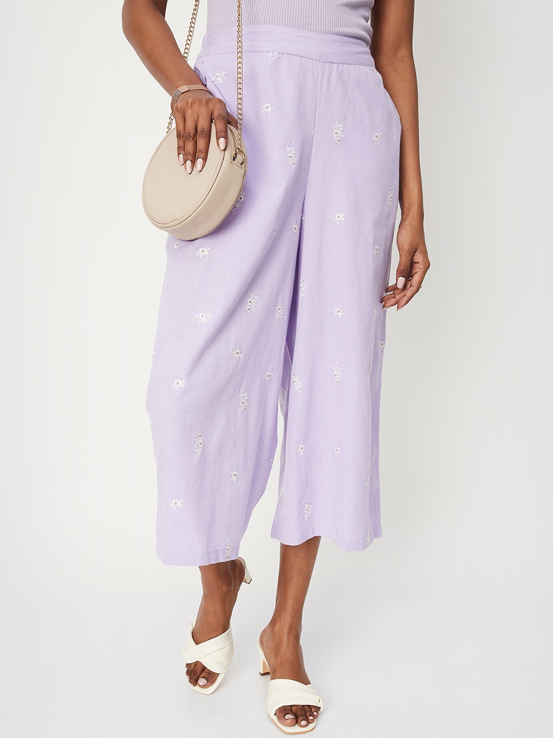 

max Women Culottes Trousers, Lavender