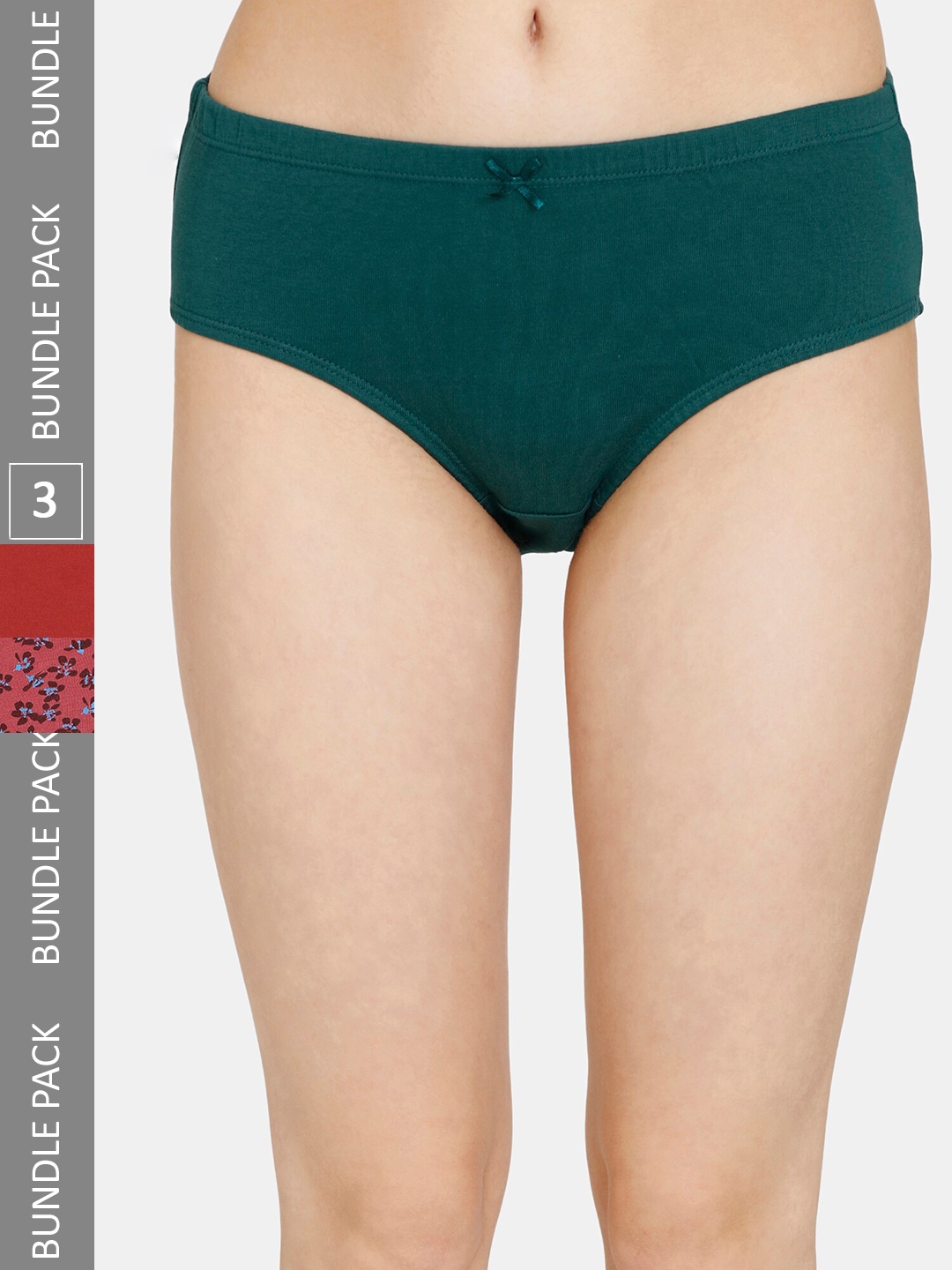 

Rosaline by Zivame Women Pack of 3 Assorted Pure Cotton Briefs RO2066FASH0BLUE