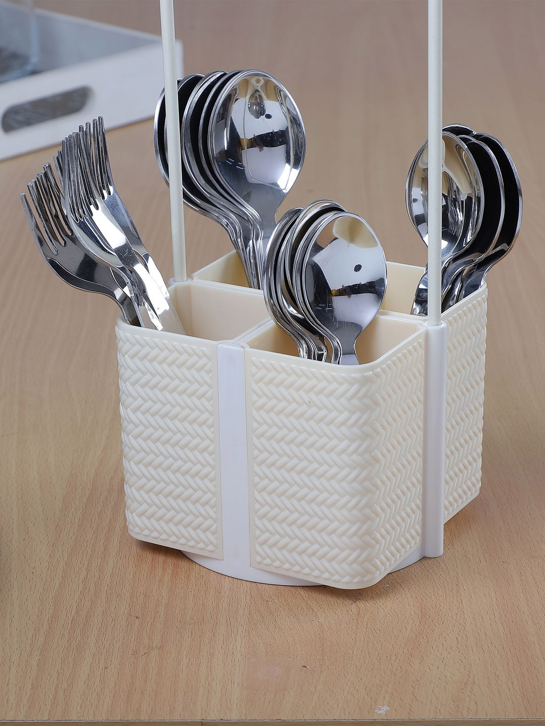 

HomeTown Fiesta 24 Pieces Stainless-Steel Cutlery Set With Stand