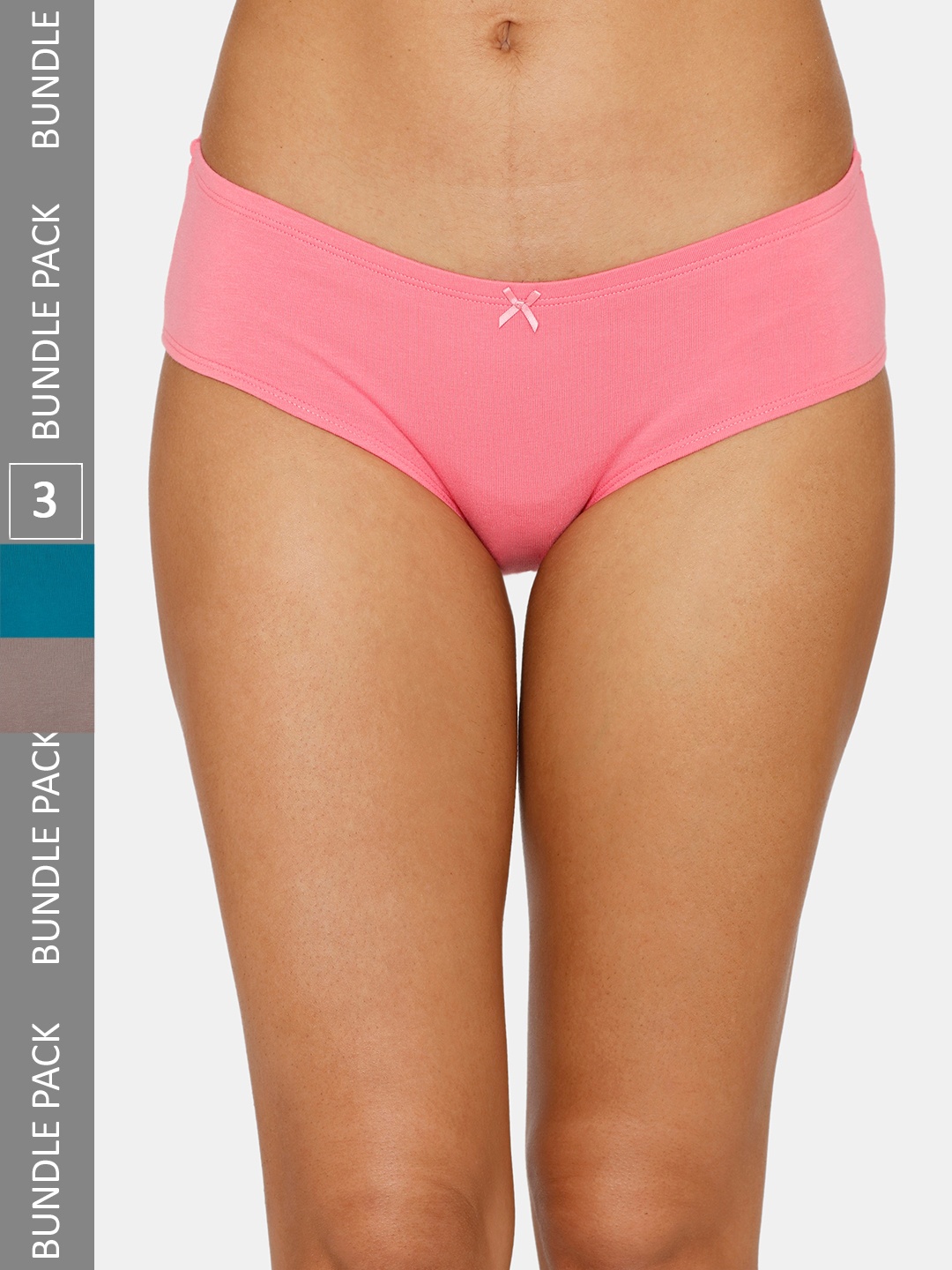 

Zivame Pack of 3 Low-Rise Hipster Briefs ZI2863FASHDBLUE, Pink