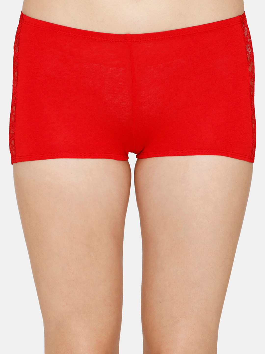 

Zivame Women Low-Rise Full-Coverage Boyshort Briefs, Red