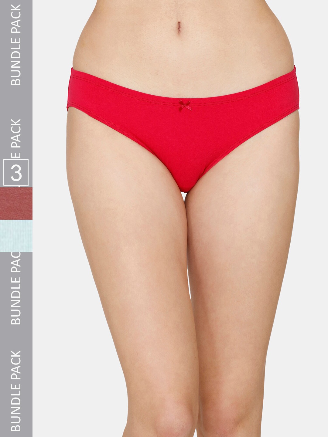 

Zivame Women Pack of 3 Bikini Briefs ZI2621FASH0SKIN, Blue
