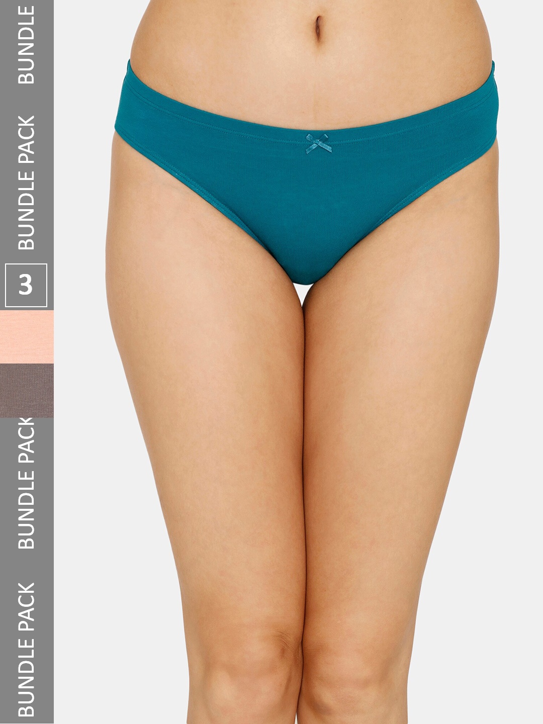 

Zivame Women Pack of 3 Pure Cotton Bikini Briefs, Pink