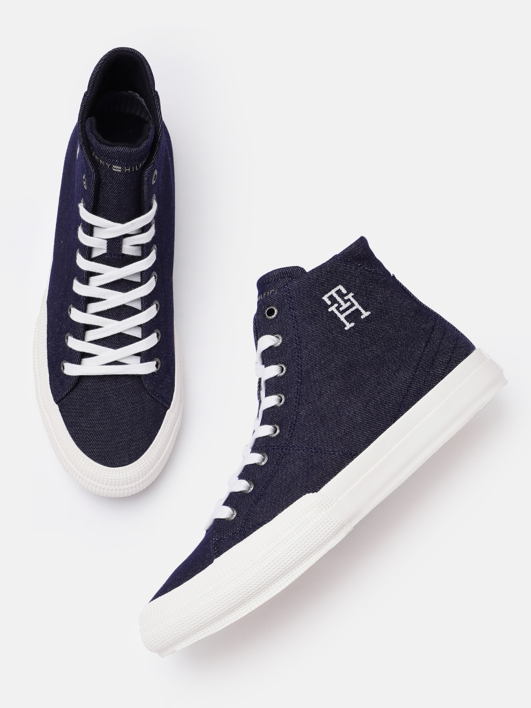 

Tommy Hilfiger Men Mid-Top Sneakers, Blue