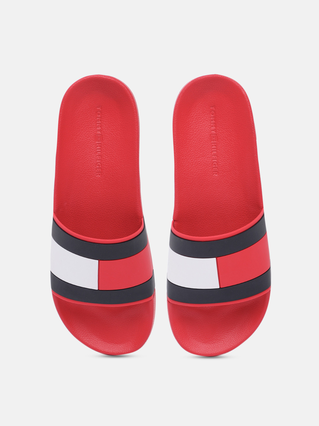 

Tommy Hilfiger Men Colourblocked Sliders, Red