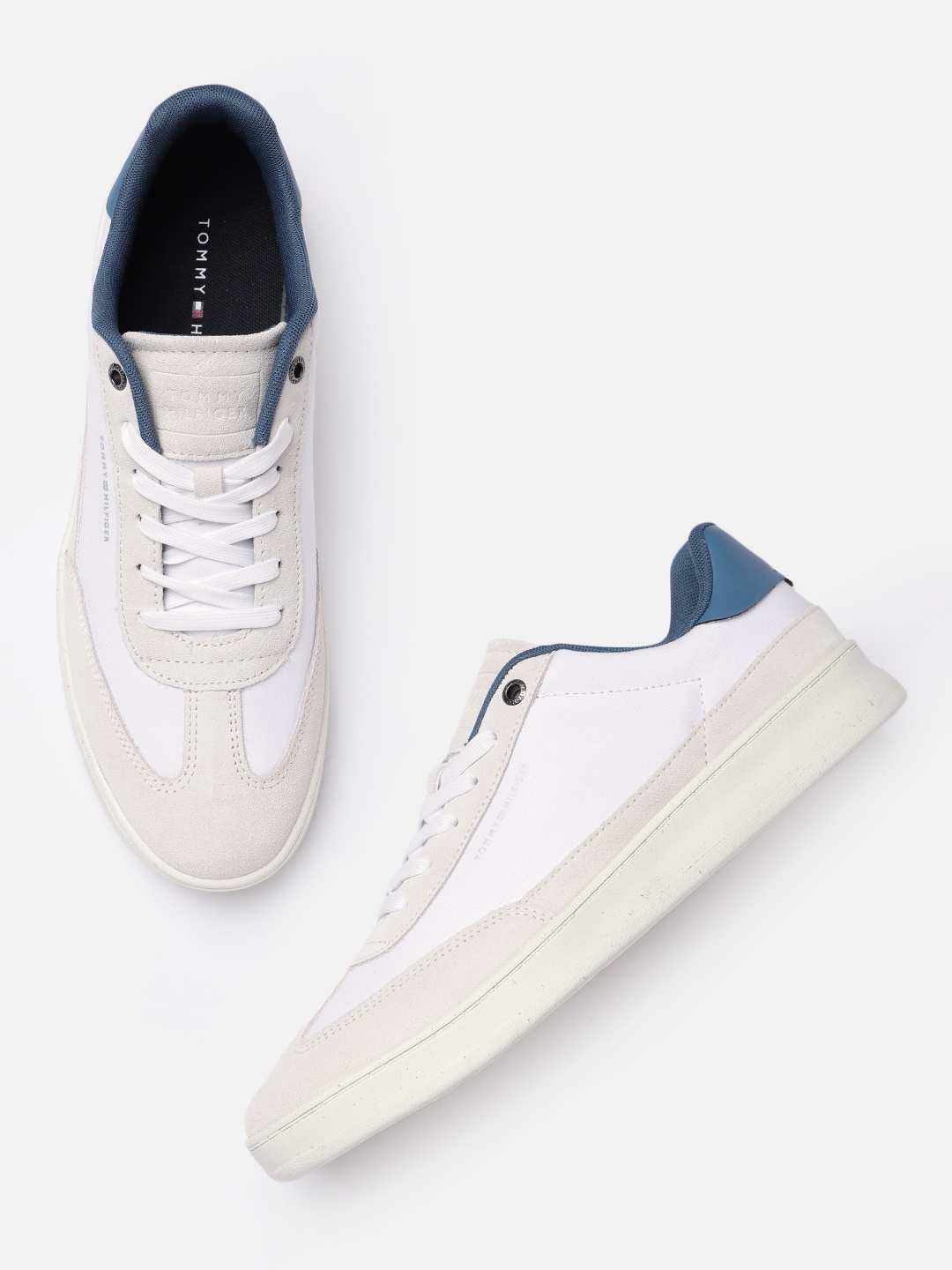 

Tommy Hilfiger Men Solid Regular Court Sneakers, White