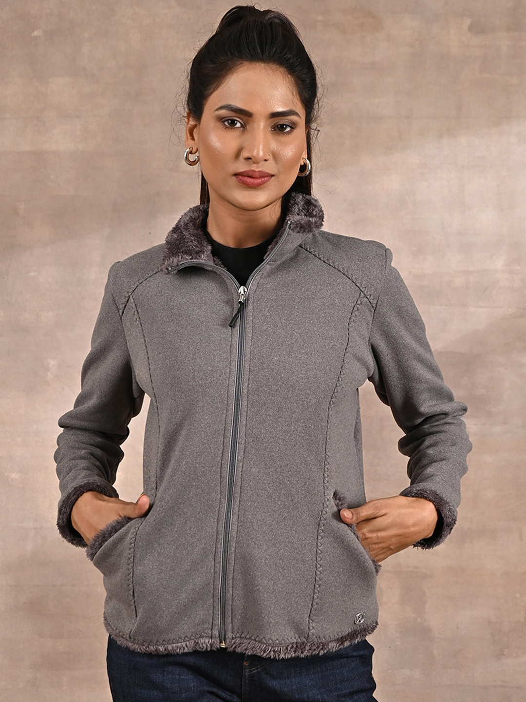 

Lakshita Women Tailored Jacket, Grey