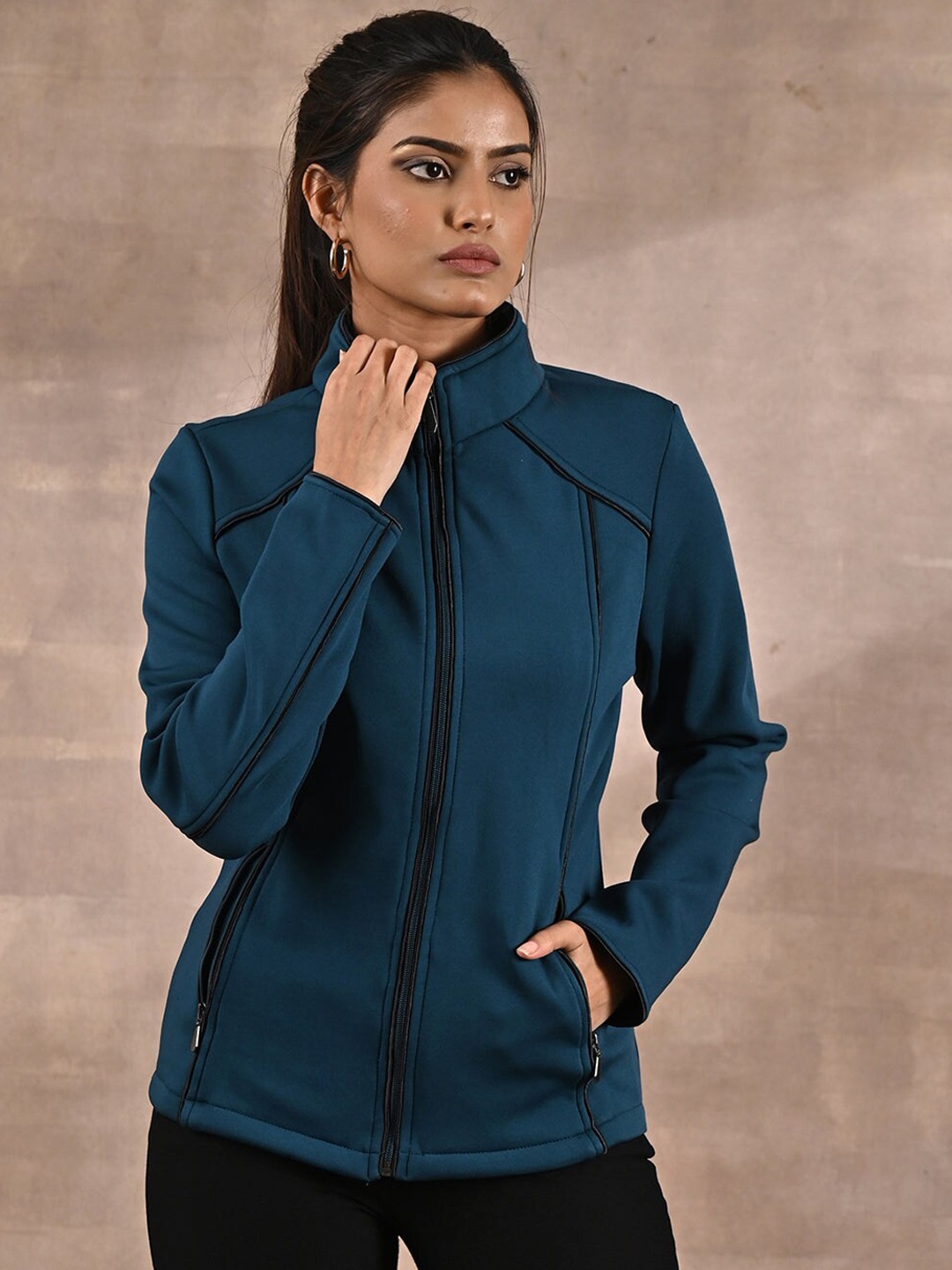 

Lakshita Women Plus Size Fleece Outdoor Sporty Jacket, Teal
