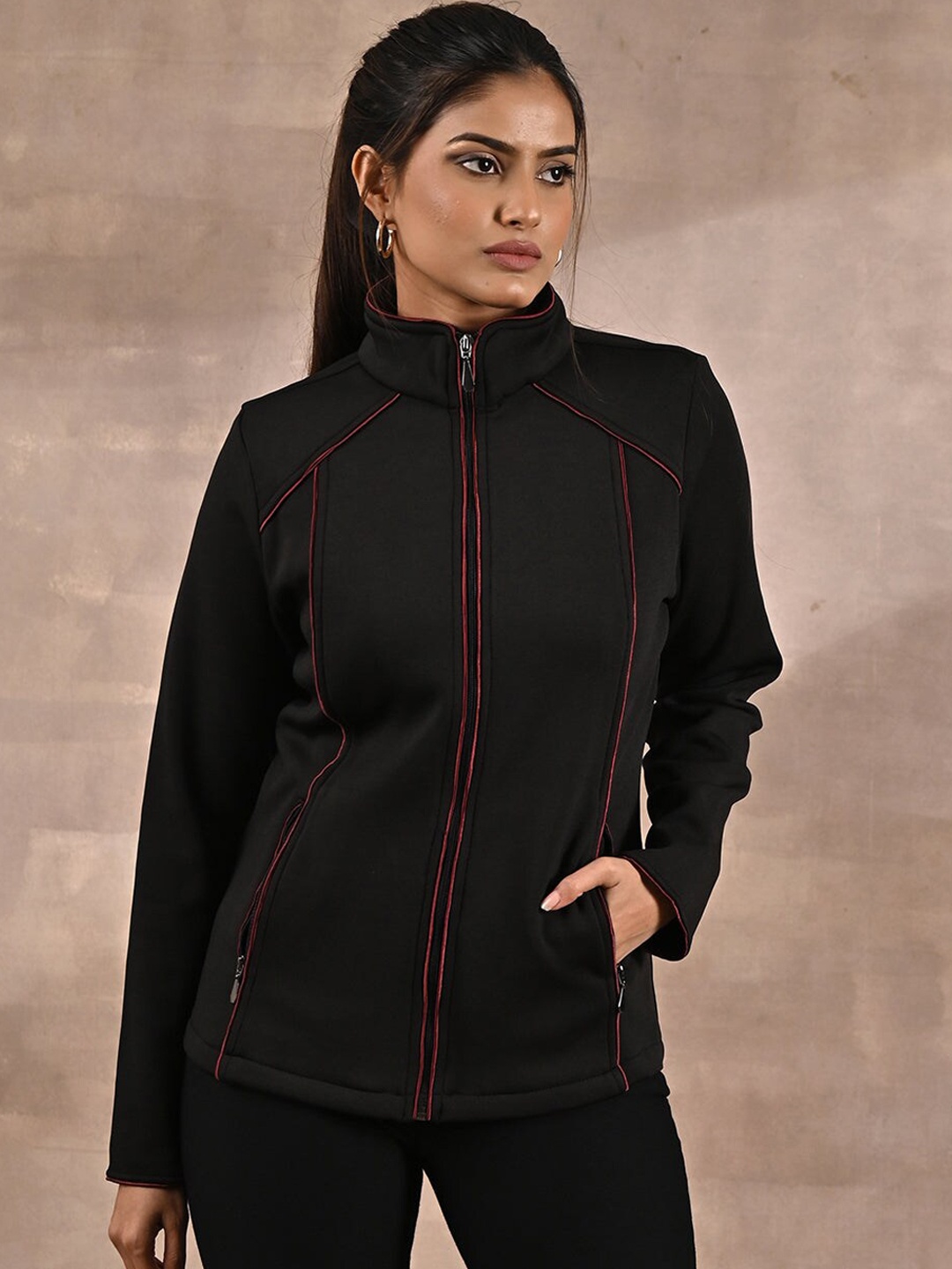 

Lakshita Women Plus Size Fleece Outdoor Sporty Jacket, Black