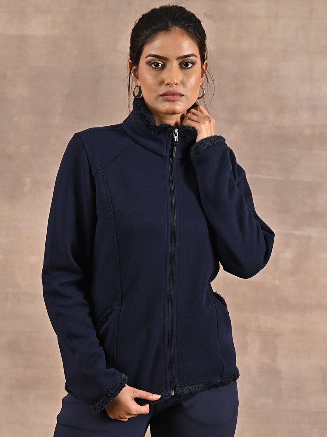 

Lakshita Women Outdoor Sporty Jacket, Navy blue