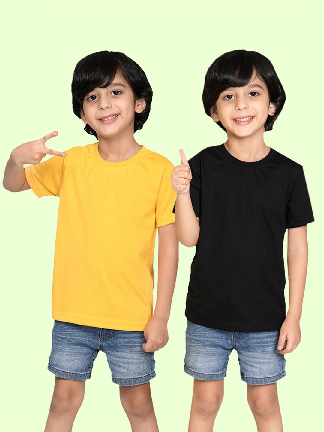 

NUSYL Boys Yellow 2 Monochrome T-shirt