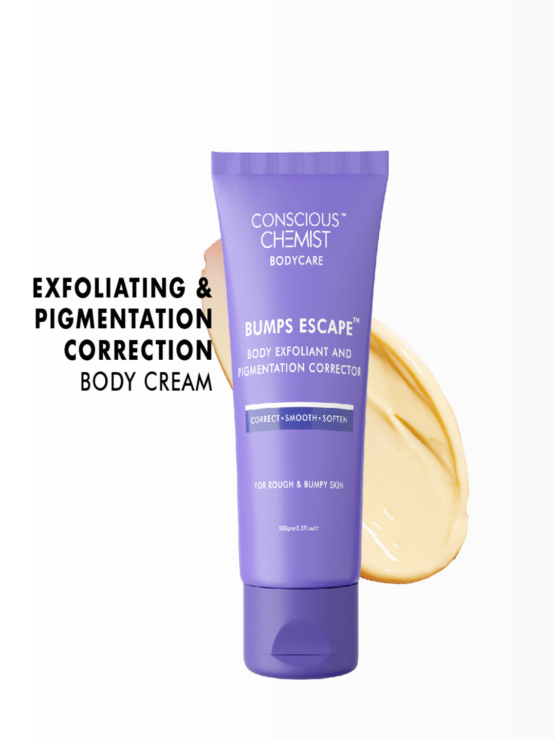

Conscious Chemist Salicylic Acid Body Moisturiser for Pigmentation & Bumps Removal - 100g, Purple
