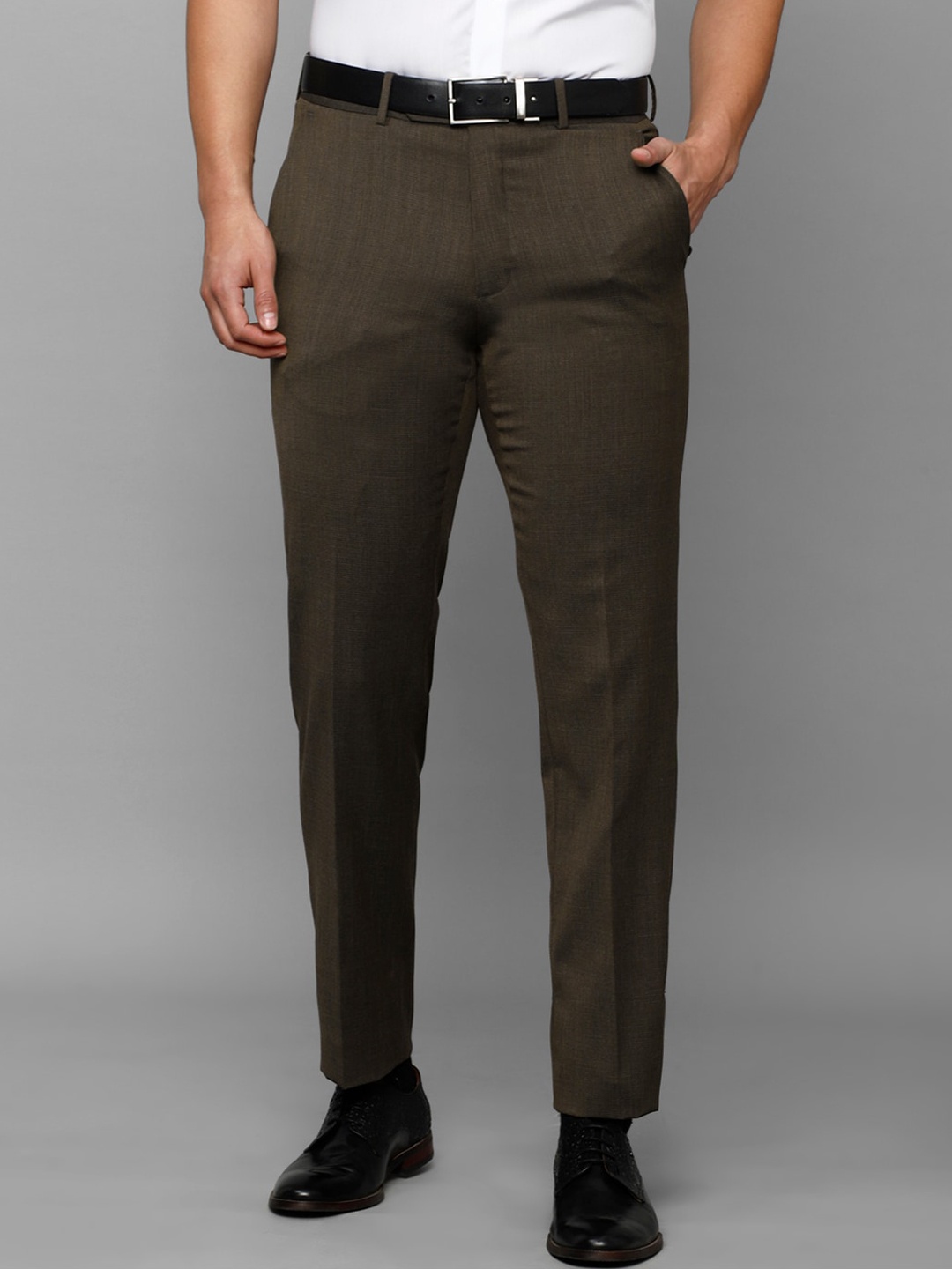 

Luxure by Louis Philippe Men Slim Fit Formal Trousers, Brown